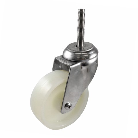 EASYROLL WHITE NYLON EXPBOLT CASTOR S/S 100MM 